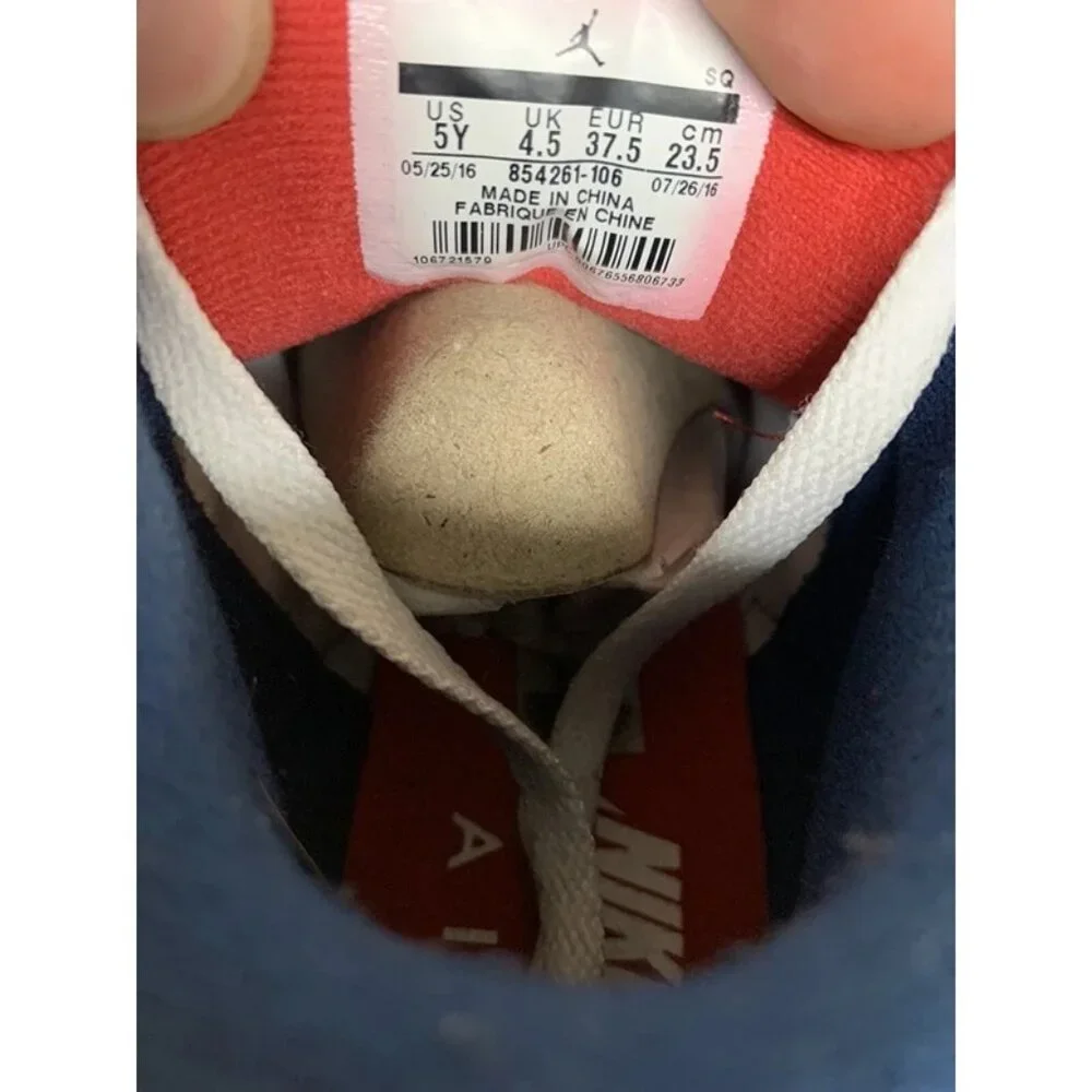 RARE🚀 Nike Air Jordan‎ 3 Retro True Blue 2016 White Red 854261-106 Youth Size 5